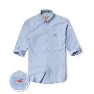 Sơ mi nam HOLLISTER VNXK thời trang - xanh thiên thanh