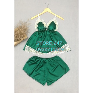 [SIZE 60KG - 85KG] BỘ PHI LỤA CÓ MÚT ÊM VIỀN REN GỢI CẢM MẶC NGỦ - Bigsize phi lụa ren