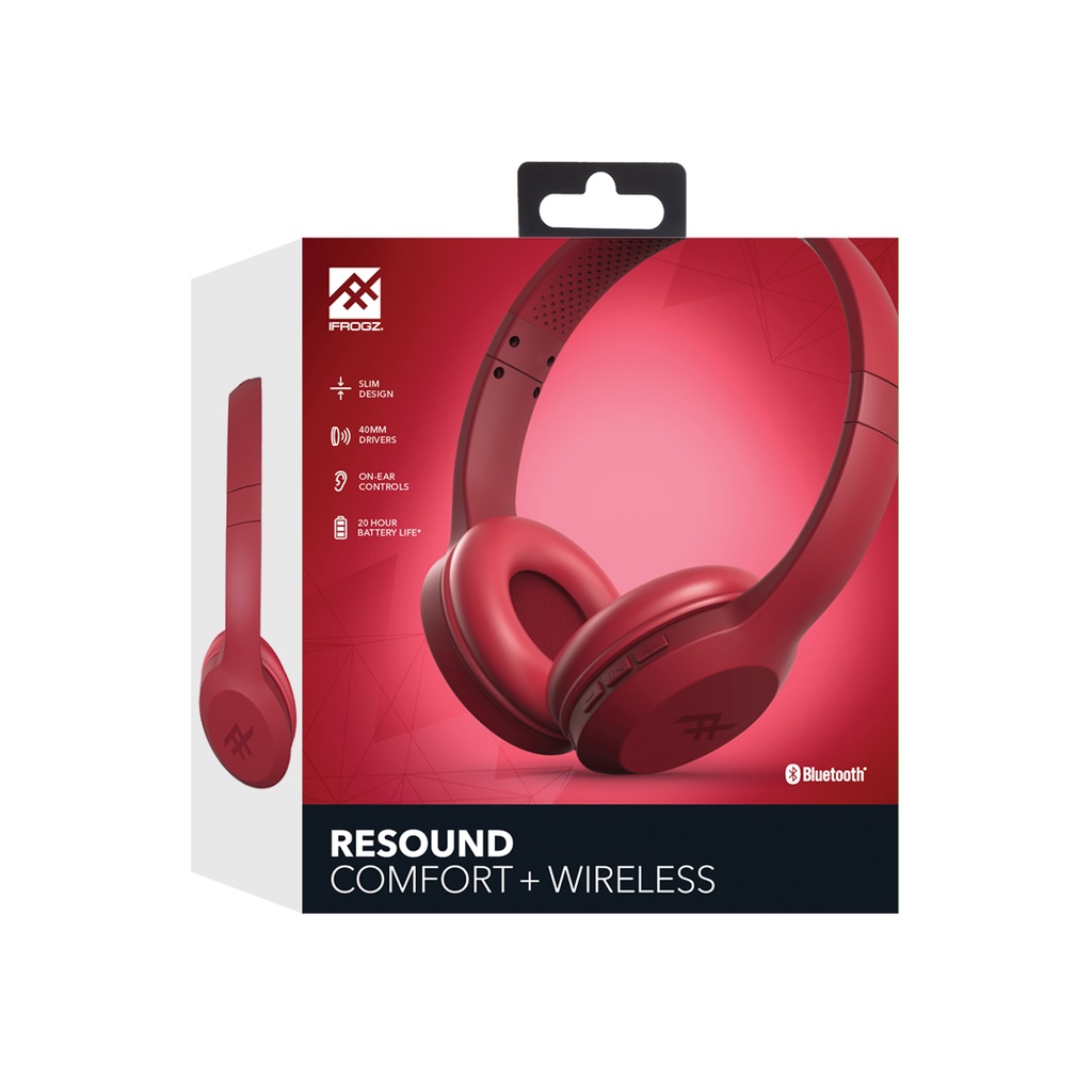 [QUÀ TẶNG] Tai Nghe iFrogz Không Dây Headphone Audio Resound - RED