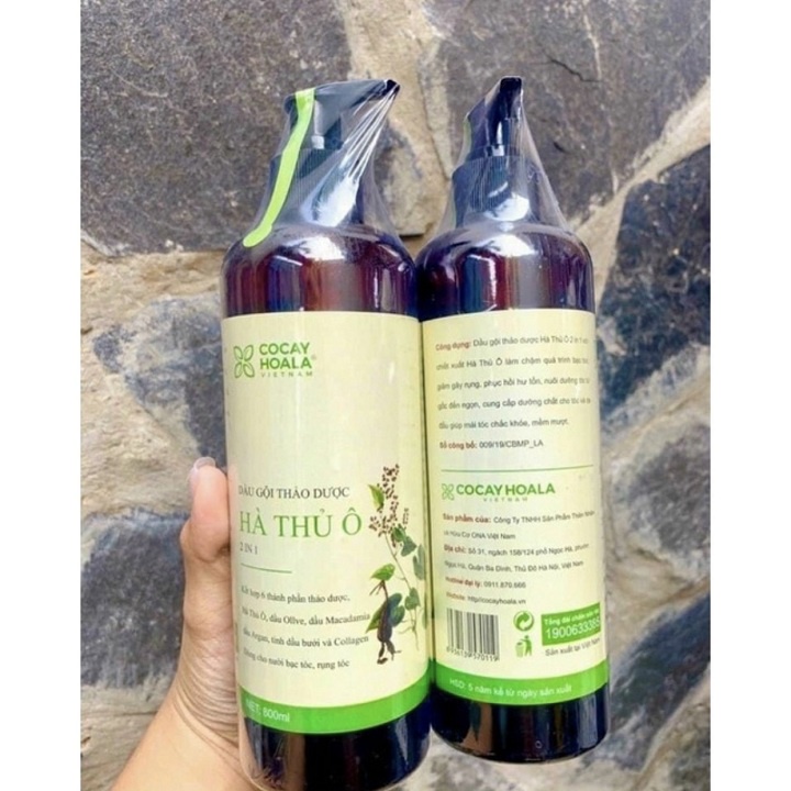 Dầu Gội Thảo Dược Hà Thủ Ô 2in1 Cỏ cây hoa lá 800ml