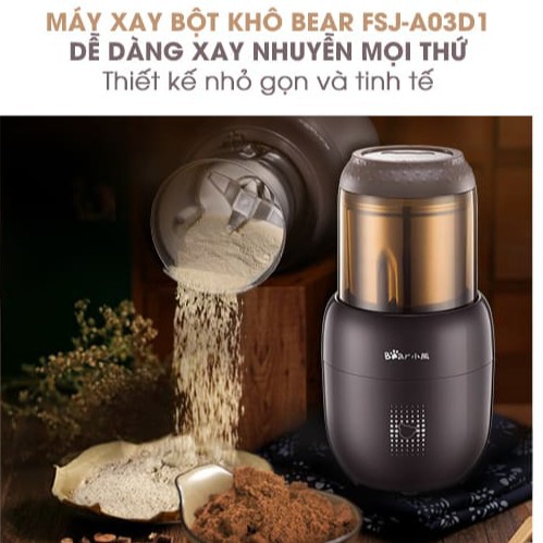 Máy Xay Thực Phẩm khô Bear FSJ-A03D1 (Hàng chính hãng - bảo hành 12 tháng)