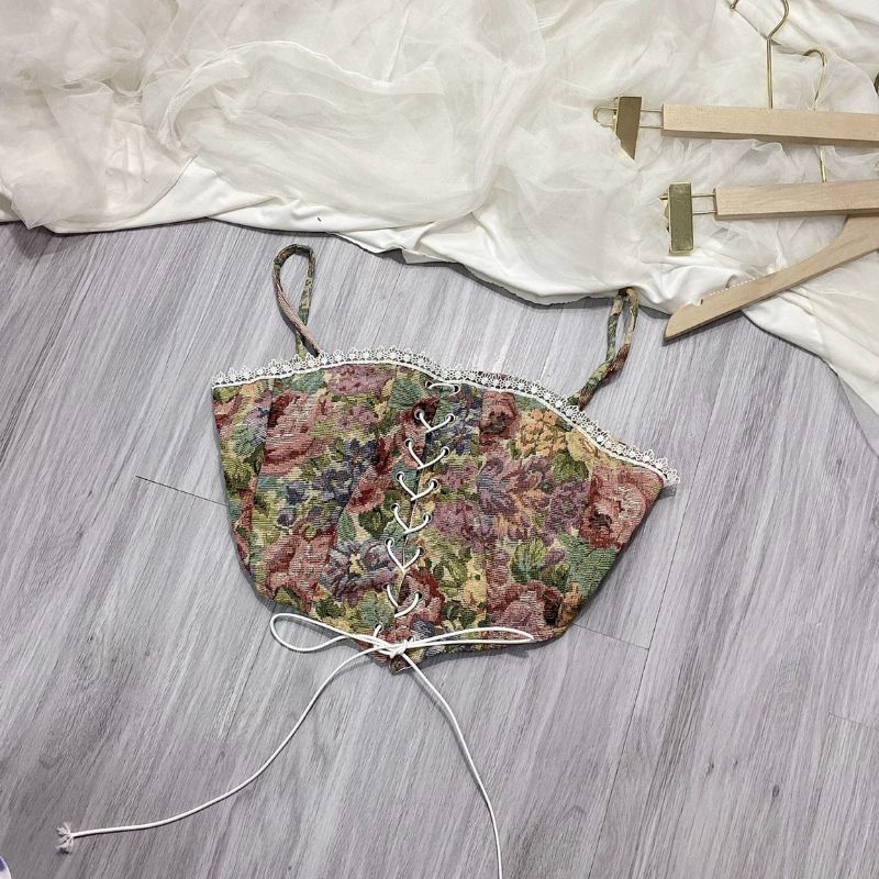 Áo dây thổ cẩm đan dây