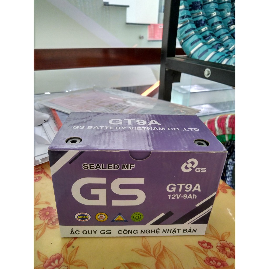 Ắc quy khô GS GT9A (12V9AH) Cho Xe Ga Thông Dụng