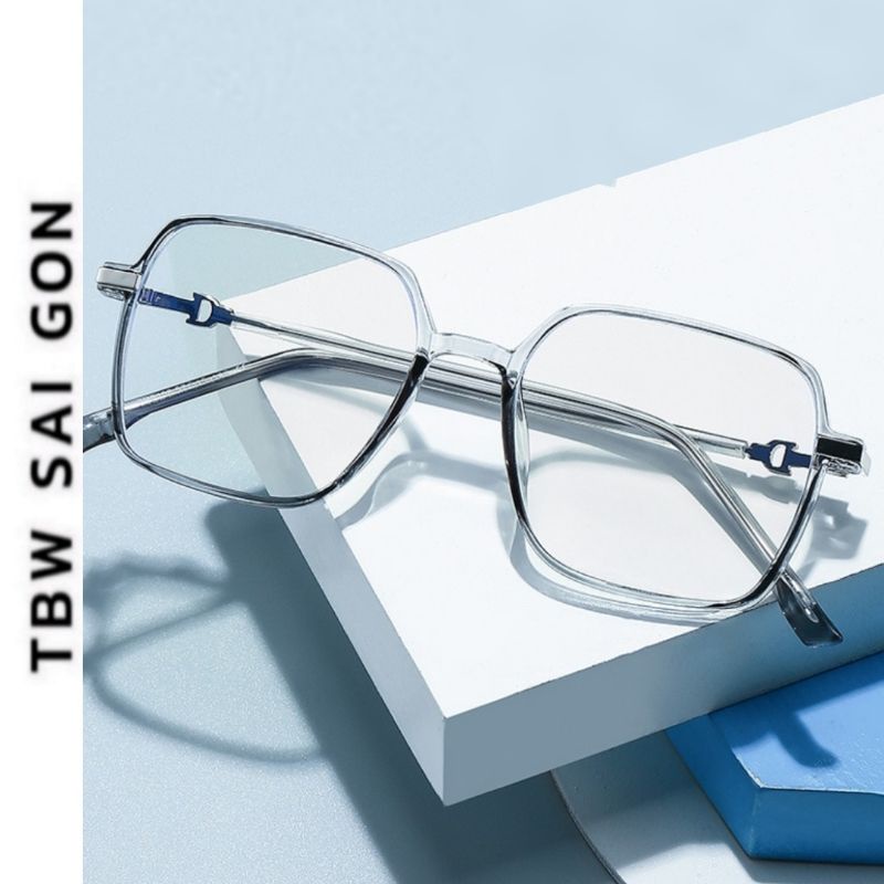 Gọng kính nam nữ cao cấp chống ánh sáng xanh Mắt kính trong suốt gọng vuông sang trọng thời trang giả cận K96