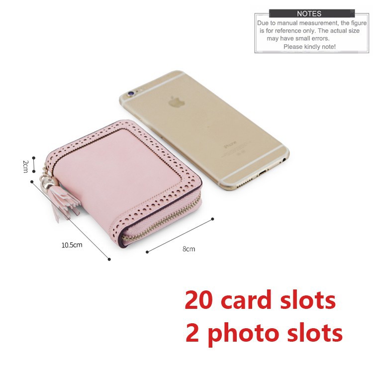 READY STOCK ✨ Cute Tassel Women Credit Card Holders Purse 20 Card Slots