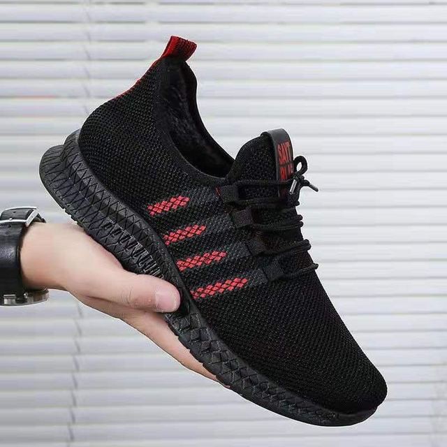 Giày Sneaker Nam SAYT 4 Sọc Đế 3D Chất Vải Chun Co Dãn