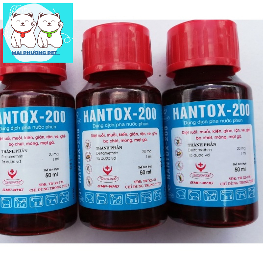 Thuốc muỗi, ruồi, kiến, gián HANTOX 50ml, - dạng pha nước phun - hanpet 316