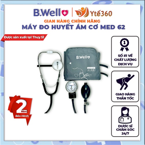 Máy đo huyết áp Cơ B Well MED 62 | Sản Xuất Tại Thụy Sĩ | Bảo Hành 2 năm | TTYT Ngọc Khánh