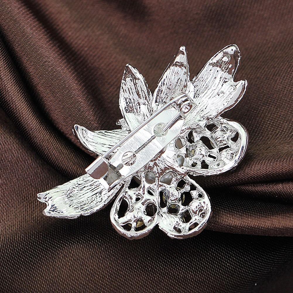 Ghim cài áo hình hoa đính ngọc trai giả sang trọng MẪU 4 (4,1x3cm)