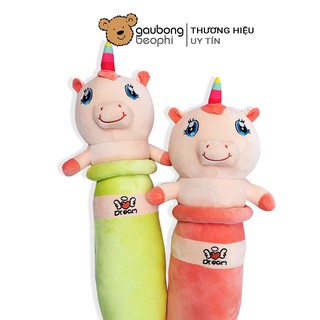 Gối ôm đầu ngựa unicorn cao cấp gấu bông béo phì