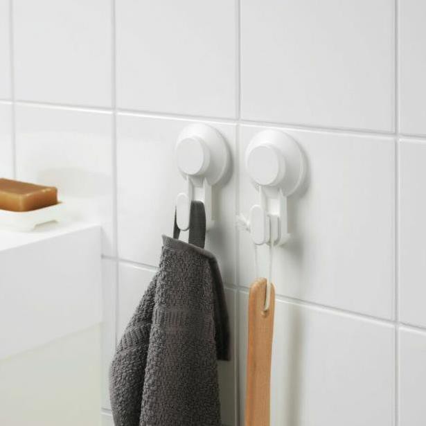 Có sẵn có sẵn Bộ 2 móc treo đồ hút chân không Ikea  TISKEN 18cm
