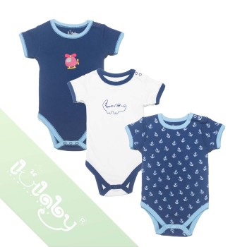 LULLABY Set body cộc tay bé trai NH12-12