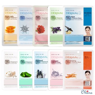 Combo 10 Miếng Mặt Nạ Dưỡng Da Dermal Hàn Quốc
