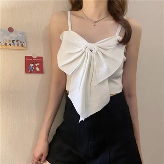 ( HÀNG CÓ SẴN ) Áo hai dây lệch vai áo có Bowknot
