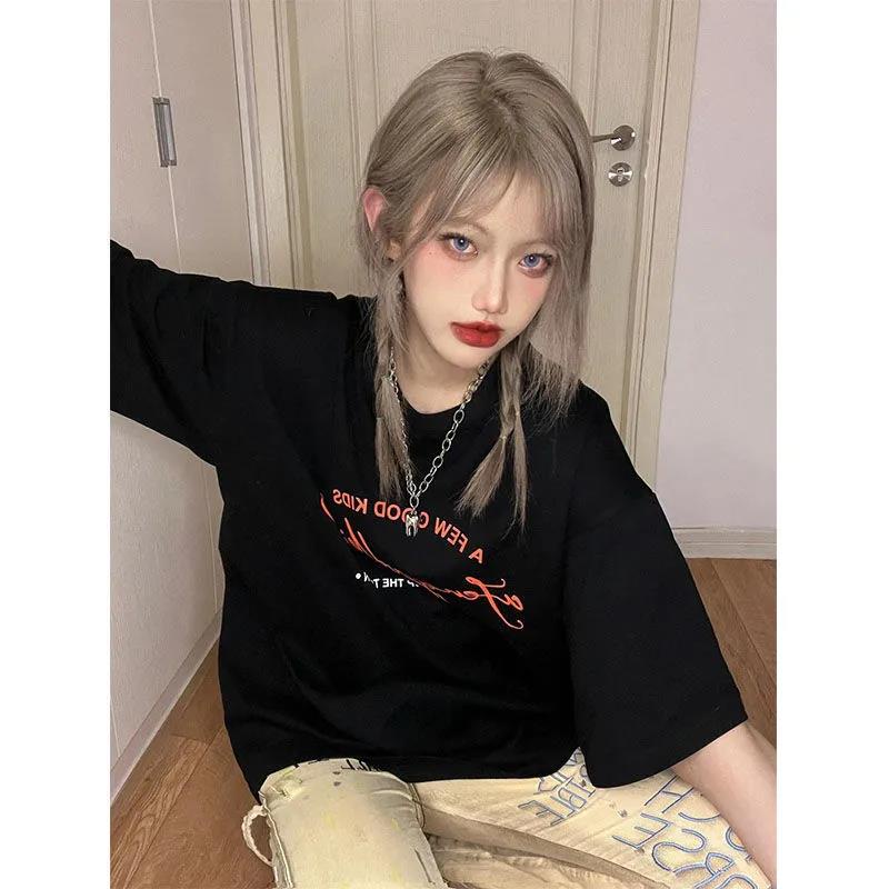 NRVP Áo Thun 100% Cotton Tay Ngắn Dáng Rộng Thời Trang Hàn Quốc Cho Nữ