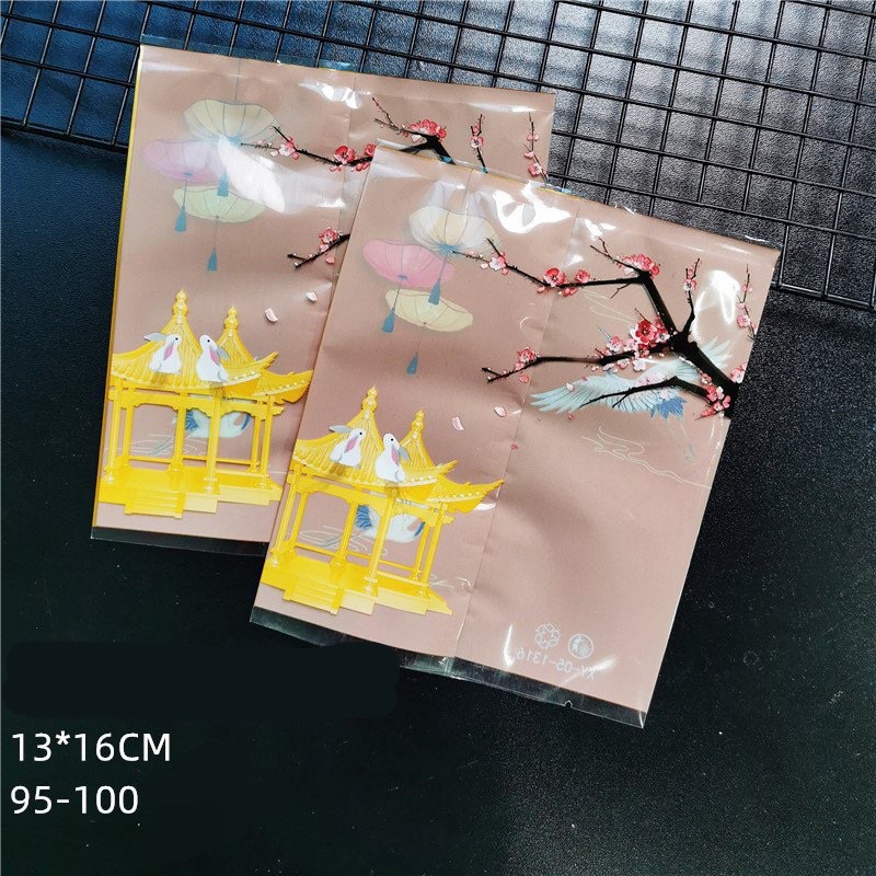 Túi bánh trung thu 150g hàn miệng túi cành đào