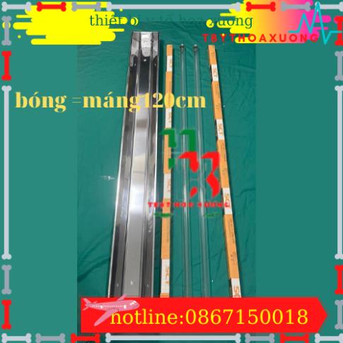 Máng Đèn Cực Tím , Đèn Tia UV 120cm Diệt Khuẩn Không Khí-(Máng inox)