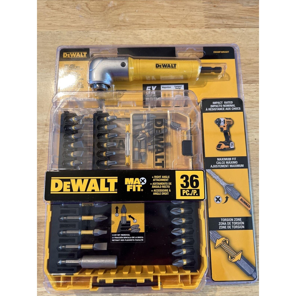Bộ mũi vít và đầu chuyển góc 90° Dewalt DWAMF36RASET