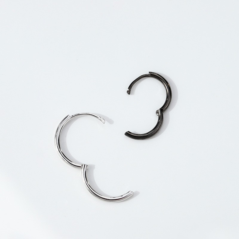 Bông Tai Tròn Bằng Thép Titan Phong Cách Hàn Quốc