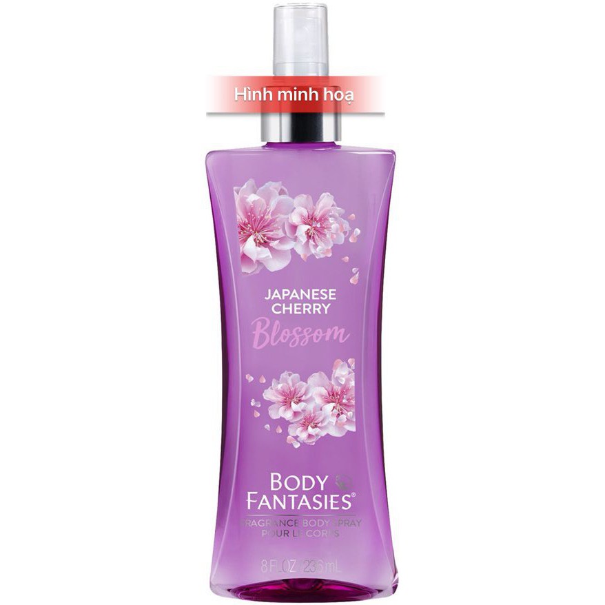 Set 4 chai nuớc hoa xịt toàn thân Body Fantasies Signature USA.