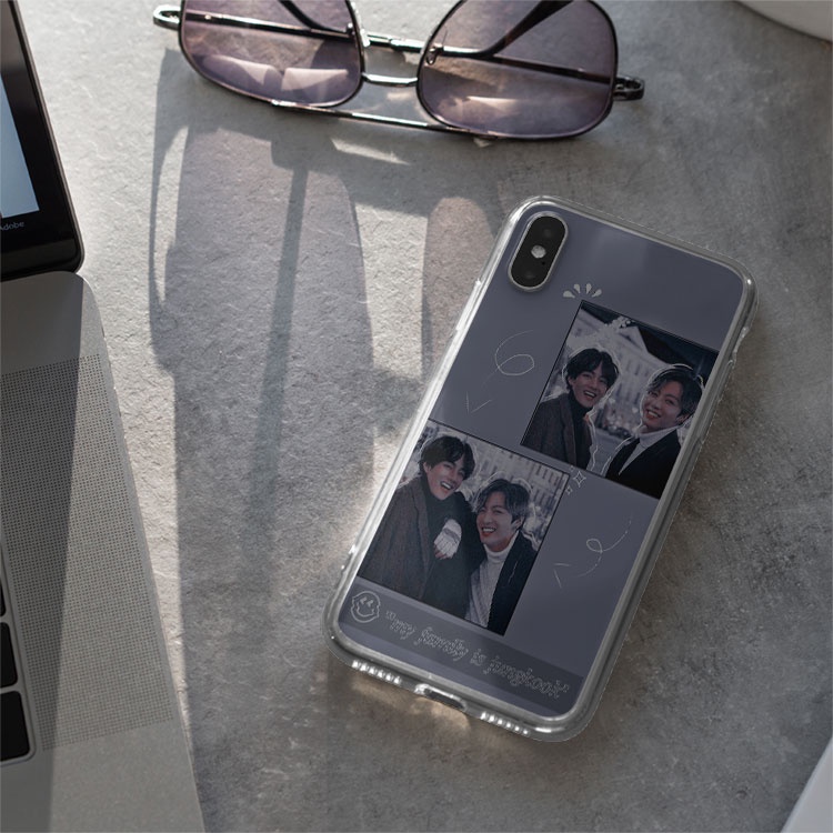 Vỏ điện thoại My family is jungkook cho Iphone 6 7 8 Plus 11 12 13 Pro Max X Xr BLUGDR0096