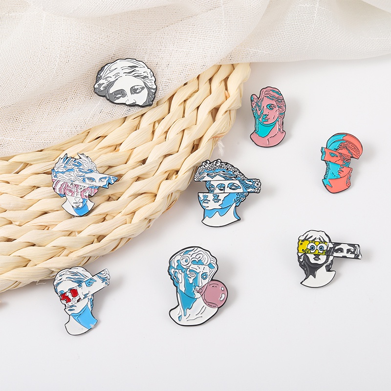Ghim Cài Áo Kim Loại Họa Tiết Các Nhân Vật Avatar Sáng Tạo Cá Tính