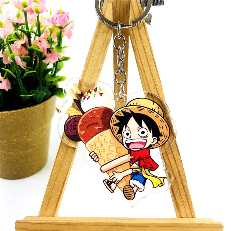 Móc chìa khóa One Piece 2D chất liệu Mica trong acrylic (Nhiều mẫu)