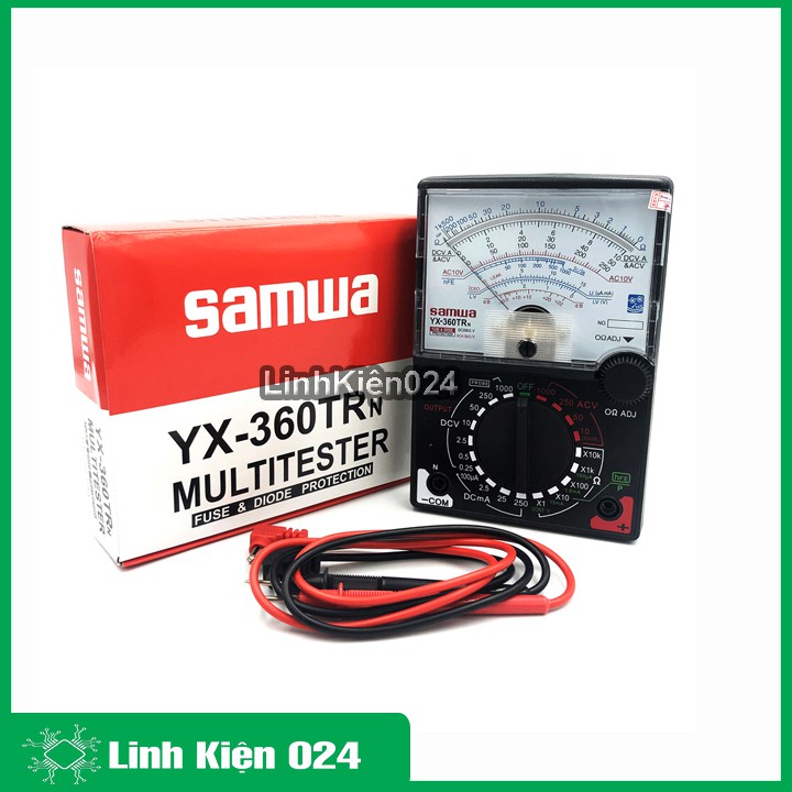 Đồng Hồ Đo Điện Dây Kim SAMWA YX-360TR Tặng 1 Pin 9V + 2 Pin 1,5V AA
