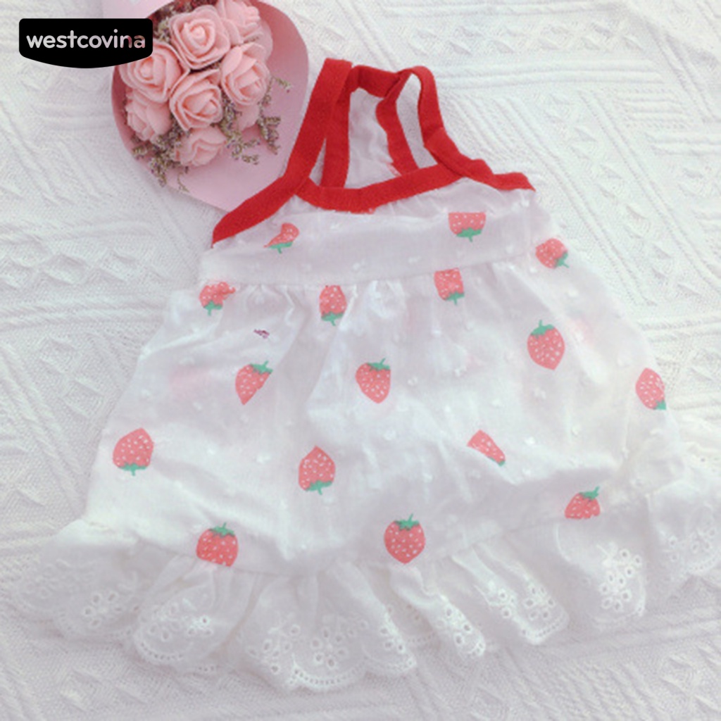 (MớI) Đầm Hai Dây Có Thể Giặt Cho Thú Cưng