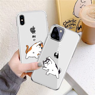 Ốp điện thoại hình mèo chó husky dễ thương cho phone 11 pro 6 7 8 plus xr xs max - a170