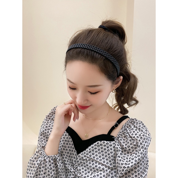 Băng Đô Thể Thao Màu Đen Phong Cách Hàn Quốc Đơn Giản Thời Trang Cho Nam Nữ