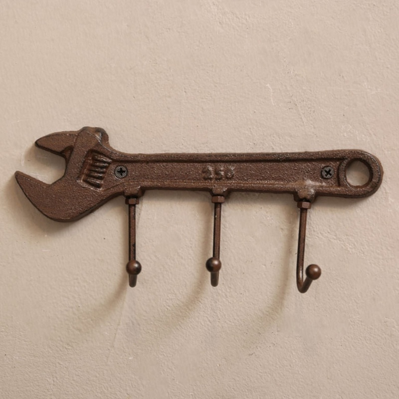 Móc Treo Đồ Gắn Tường Bằng Sắt Hình Cờ Lê Phong Cách Vintage