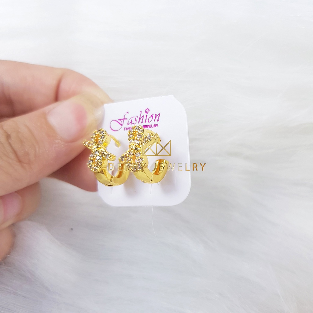 Bông Tai Nữ, Khuyên Tai Màu Vàng Đính Đá Lấp Lánh, Hoa Tai Cao Cấp Thiết Kế Nhiều Mẫu