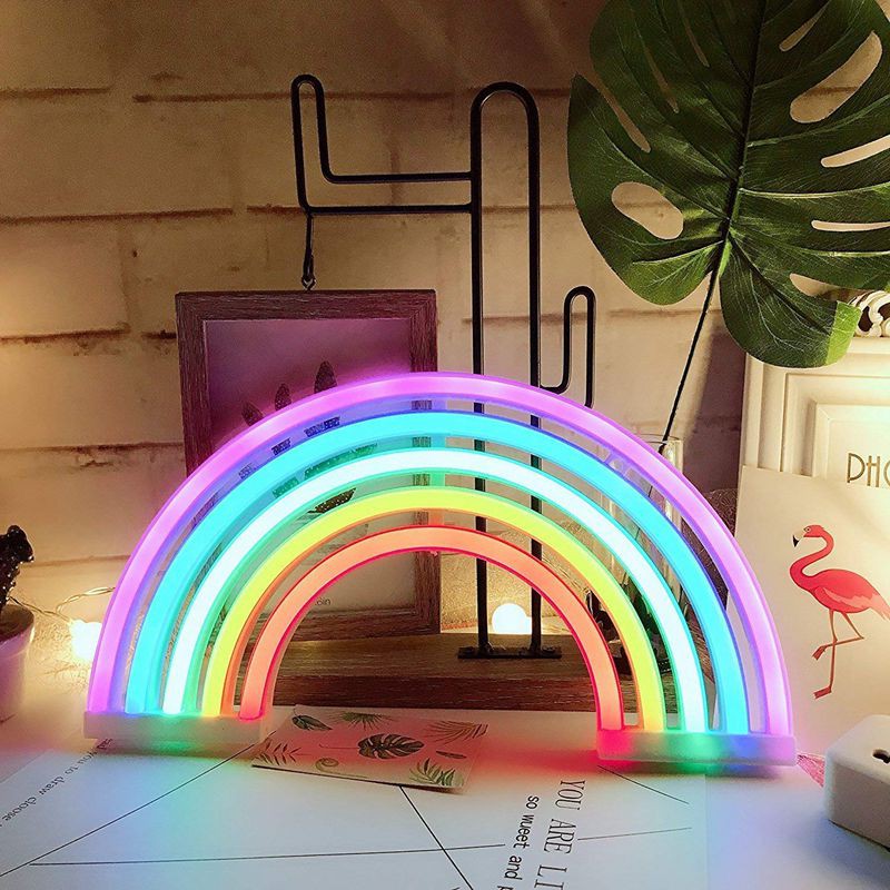 Đèn Neon ánh sáng cầu vồng đáng yêu