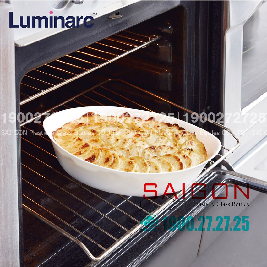 Khay Nướng Thủy Tinh Luminarc Smart Cuisine Oval | Tùy Chọn Kích Thước,Thủy Tinh Trắng Sữa Chịu nhiệt Cao Cấp