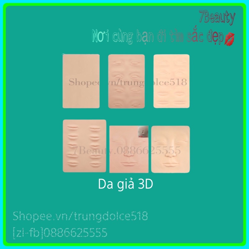 Da giả 3D tập phun xăm, điêu khắc