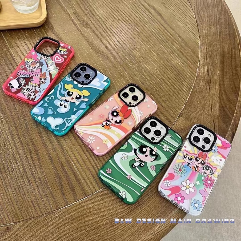 Ốp Điện Thoại Mềm Trong Suốt Chống Sốc In Hoạt Hình Powerpuff Girls Cho iPhone 13 12 11 Pro MAX 7Plus 8Plus X XS MAX XR