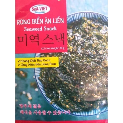 Rong Biển Ăn Liền Sea Việt Gói 30g Giàu Chất Đạm, Chứa Nhiều Khoáng Chất Và Vitamin Cho Cơ Thể