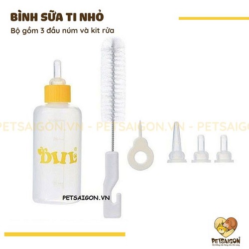 BÌNH SỮA TI NHỎ CHO CHÓ MÈO SƠ SINH