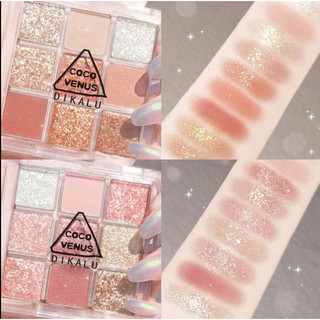 Phấn Mắt 9 Ô COCO VENUS DIKALU (Vỏ Trắng)