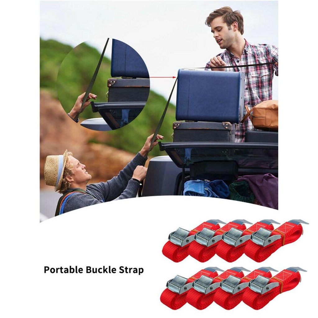 Set 2 / 8 Dây Buộc Túi Hành Lý Du Lịch Tiện Dụng