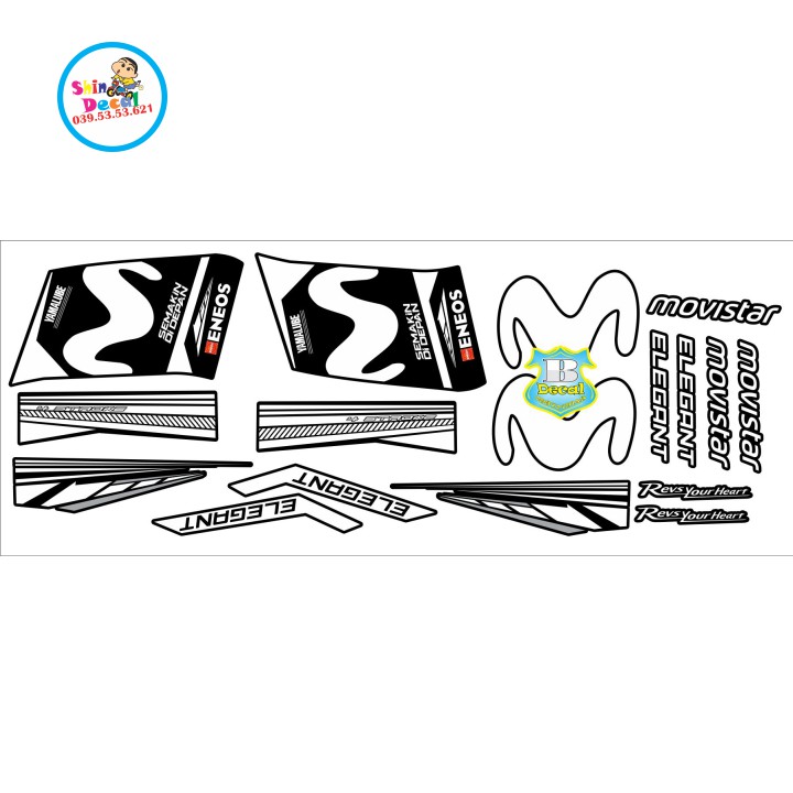 Tem xe elegant 50 2016 movistar dán xe đen