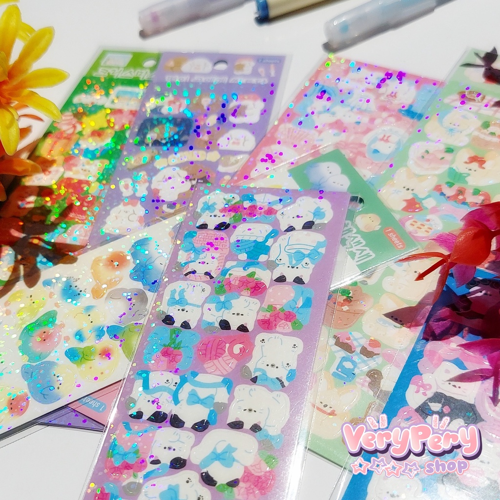 1 Tấm Sticker Nhãn Dán Hình Vật Nuôi Đáng Yêu