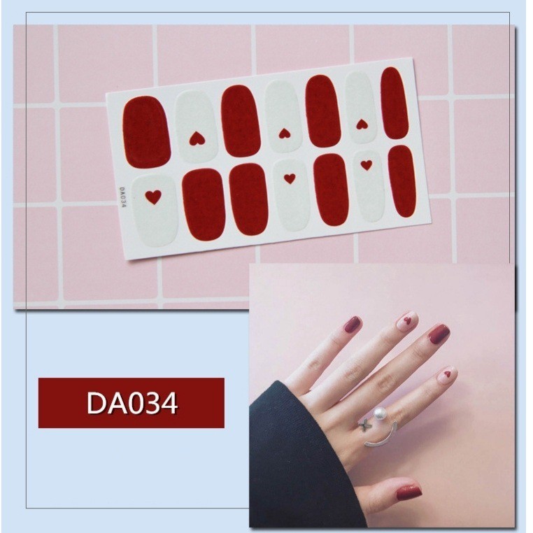 Dán Móng Tay | Nail Sticker 3D Chống Thấm Nước Kèm Dũa [DA034-DA082]