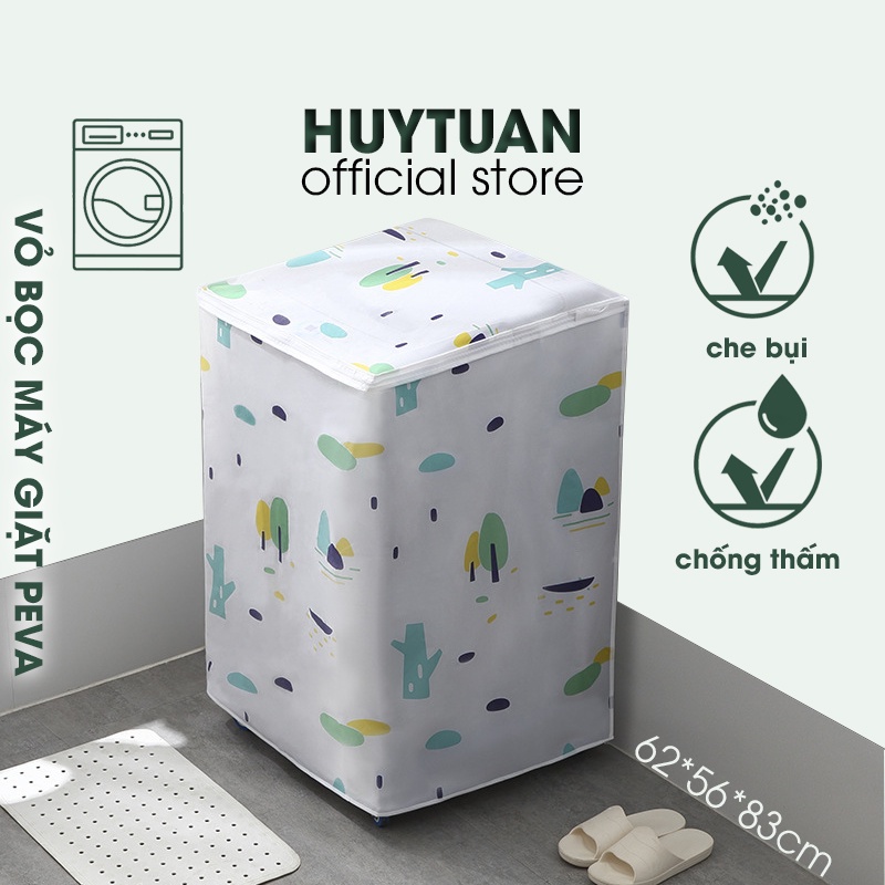 Vỏ Bọc Máy Giặt, Áo Trùm Máy Giặt Chống Thấm Nước Chất liệu PEVA Cao Cấp Cho Máy Giặt Cửa Trên/Cửa Ngang (BMG03)