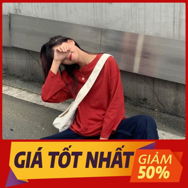 Áo tay dài trơn form rộng