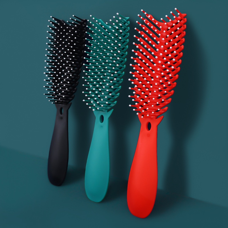 1 Lược Chải Tóc Hình Xương Cá Mềm Mại Mát Xa Da Đầu Chuyên Nghiệp