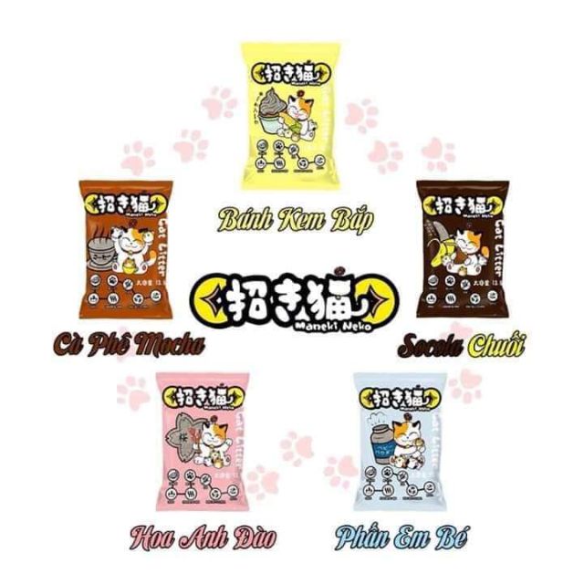Combo 2 bao cát vệ sinh cho mèo Maneki Neko (bao 5L)
