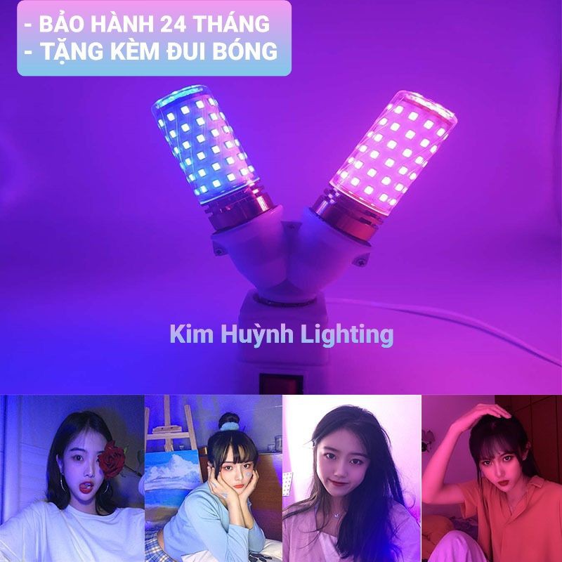 Bóng đèn led TIKTOK chuyển đổi 3 màu hot, 3 màu trong 1 đèn siêu sáng