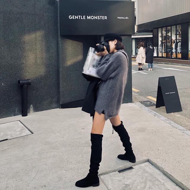 Bốt đùi da lộn cổ cao đến đầu gối 3p xịn đẹp hàng cao cấp | BigBuy360 - bigbuy360.vn